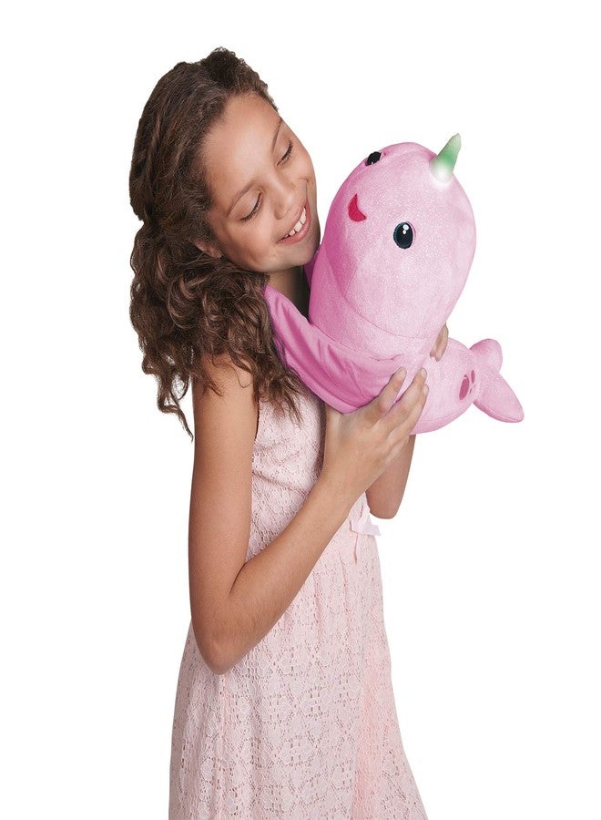 WowWee Fingerlings Hugs - Rachel (Pink Glitter) - Interactive Plush Narwhal - Image 4